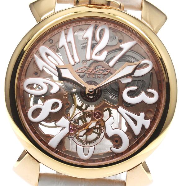値下げ→【稼働なし】ガガミラノ マヌアーレ48MM スケルトン 5311.01 GaGa MILANO ガガミラノ マヌアーレ 48MM スケルトン 腕時計