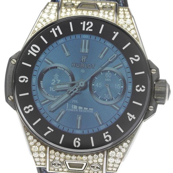 ウブロ HUBLOT 440.NX.1106.RX.1704 ビッグバンe チタニウム ラグダイヤ クォーツ メンズ 箱付き_801188 closer0510_801188