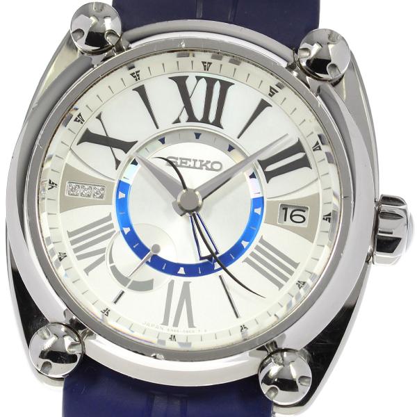 セイコー SEIKO SBLA111/5R66-0BK0 ガランテ 3Pダイヤモンド GMT パワーリザーブ スプリングドライブ メンズ _814087 closer0510_814087