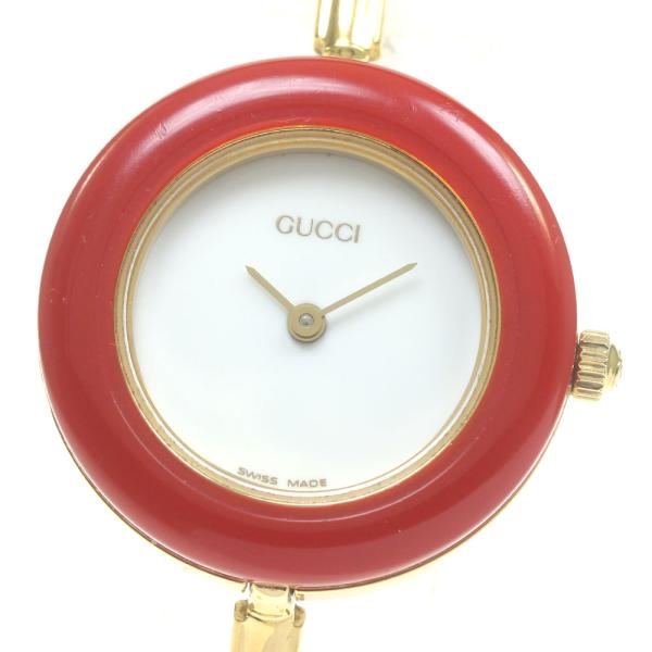 GUCCI グッチ 11/12.2 チェンジベゼル クォーツ レディース 内箱付き_