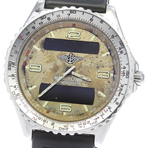 K0664 BREITLING A56012 クォーツ メンズ ジャンク ブライトリング ジャンク BREITLING A56012.1 クロノスペース