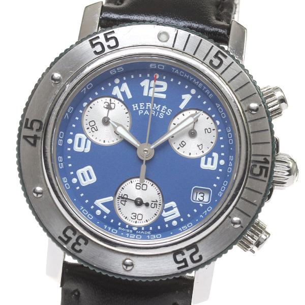 HERMES エルメス CL2.317 クリッパー デイト クロノグラフ クォーツ
