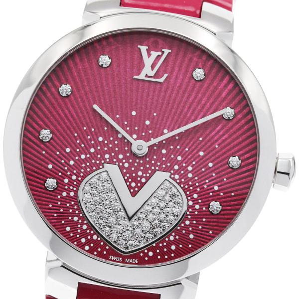 ルイ・ヴィトン LOUIS VUITTON Q1G09 タンブール クールV MM 8P ダイヤ クォーツ レディース _828298 LOUIS VUITTON（ルイ・ヴィトン） LOUIS VUITTON Q1G09 タンブール