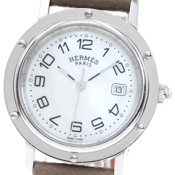 HERMES エルメス CL6.410 クリッパー デイト クォーツ ボーイズ