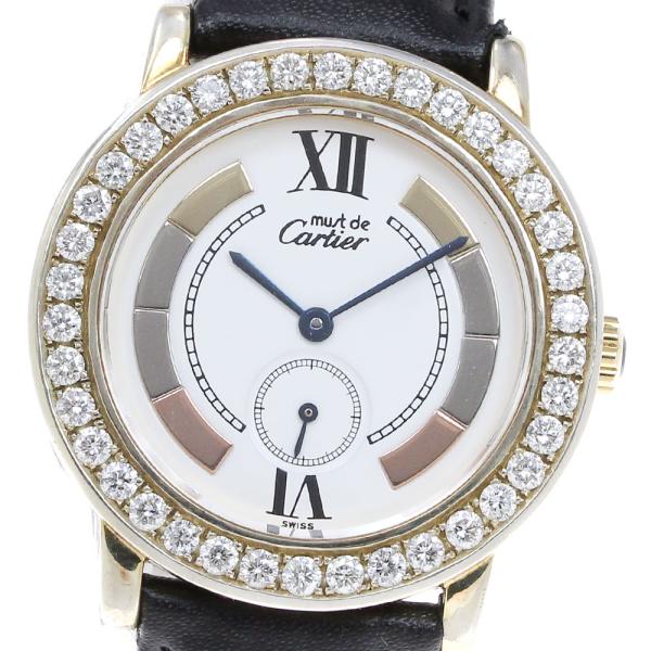 Cartier　カルティエ　オパラン　LM　美品　アフターダイヤ Cartier（カルティエ） CARTIER W1009244 マストロンドLM トリニティ