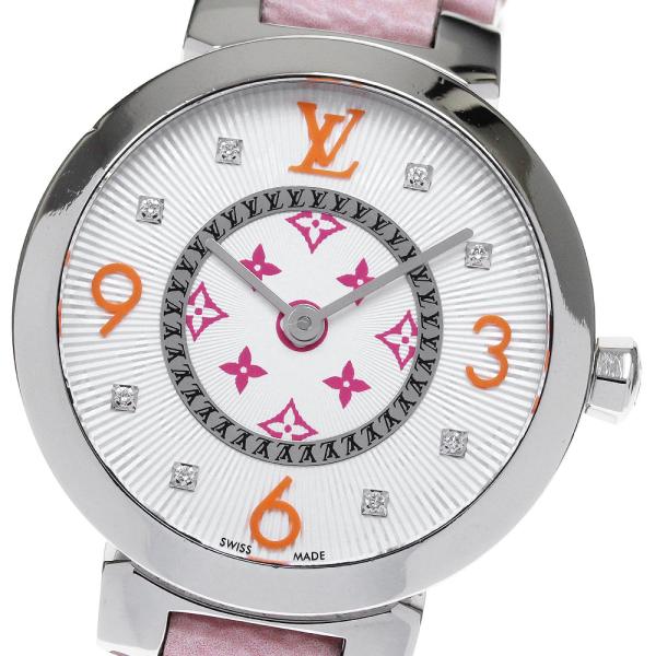 ルイ・ヴィトン LOUIS VUITTON QA146 タンブールスリム 8Pダイヤ クォーツ レディース _830997 LOUIS VUITTON（ルイ・ヴィトン） LOUIS VUITTON QA146 タンブール