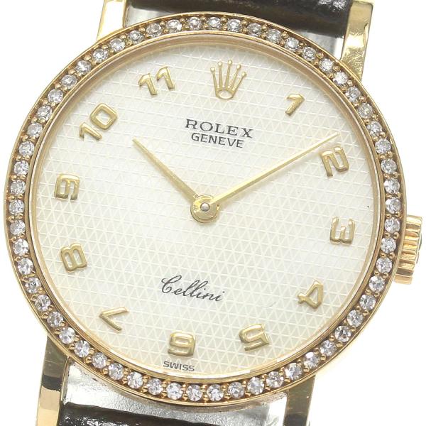 ROLEX ロレックス 5113 チェリーニ K18YG ダイヤベゼル cal.1602 ROLEX ロレックス 5113 チェリーニ K18YG ダイヤベゼル cal.1602