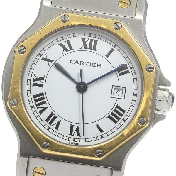 Cartier（カルティエ） サントスオクタゴンLM YGベゼル デイト 自動