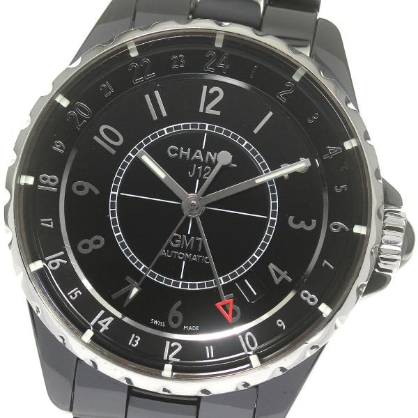 シャネル CHANEL H3102 J12 GMT 黒セラミック 自動巻き メンズ 良品 _835168 CHANEL（シャネル） CHANEL H3102 J12 GMT 黒セラミック 自動巻き