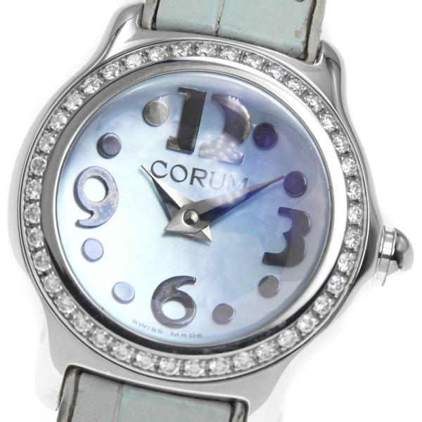 CORUM 訳あり コルム 101.151.47 バブル ダイヤベゼル クォーツ