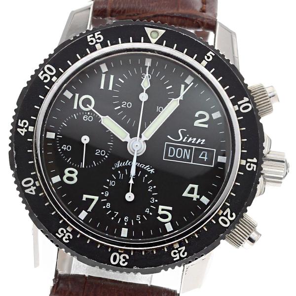 ジン SINN 103.A クロノグラフ デイト ブラックSS メンズ 自動巻き Sinn（ジン） Sinn 103 クロノグラフ デイデイト 自動巻き メンズ