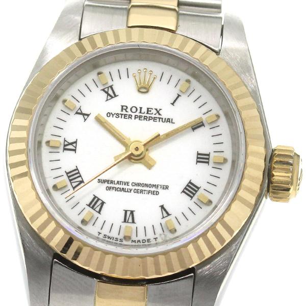 ROLEX オイスターパーペチュアル 手巻き時計 ロレックス/オイスターパーペチュアル/シルバーダイヤル/Rolex