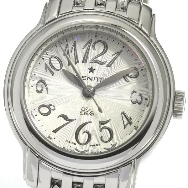 ZENITH ゼニス エリート ベビースター 03.1220.67 21.M1220 裏スケ 黒 ブラック ギョーシェ SS ステンレス レディース 自動巻き【6ヶ月保証】【腕時計】【中古】 楽天市場】ZENITH ゼニス ベイビースター エリート 03.1220.67 21