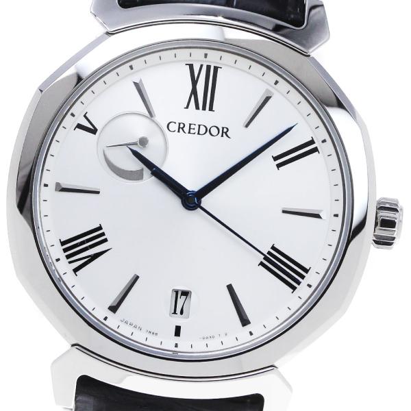 【HK17】美品！ クレドール CREDOR 自動巻き 腕時計 ブラック 稼働 SEIKO（セイコー） SEIKO GCLH977/7R88-0AS0 クレドール リネアルクス