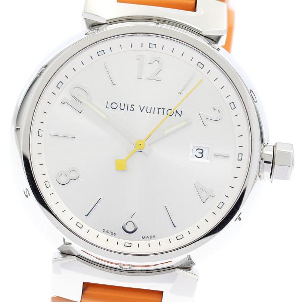 LOUIS VUITTON ルイ・ヴィトン Q111E タンブール デイト クォーツ  