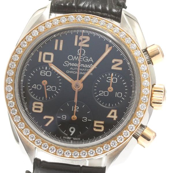 オメガ OMEGA 324.28.38.40.06.001 スピードマスター クロノグラフ38mm ダイヤベゼル 自動巻き ボーイズ 良品 _869108