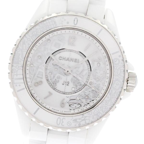 シャネル CHANEL H6477 J12 白セラミック 12Pダイヤ 20YEARS クォーツ レディース 良品 _869273 CHANEL（シャネル） CHANEL H6477 J12 白セラミック 12Pダイヤ 20YEARS