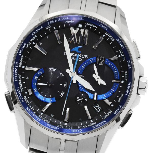 カシオ オシアナス マンタS3400B CASIO カシオ OCW-S3400B-1AJF オシアナス マンタ デイデイト