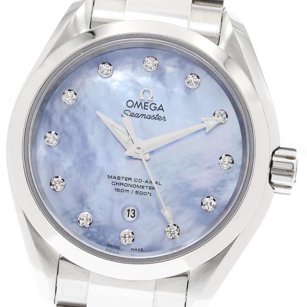オメガ OMEGA 231.10.34.20.57.001 シーマスター アクアテラ コーアクシャル 12Pダイヤ 自動巻き レディース 美品 保証書付き_767790 OMEGA（オメガ） OMEGA 231.10.34.20.57.002 シーマスター アクアテラ