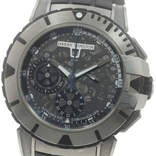 ハリーウィンストン HARRY WINSTON 411/MCA44Z オーシャンダイバー クロノブラフ デイト 自動巻き メンズ 箱付き_887291 ハリーウィンストン HARRY WINSTON 411/MCA44Z オーシャンダイバー
