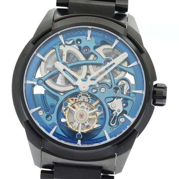 ゼロタイム ZEROO ZT003BBL T3 TOURBILLON フルスケルトン トゥールビヨン 自動巻き メンズ 極美品 _889417 ゼロタイム ZEROO ZT003BBL T3 TOURBILLON フルスケルトン トゥール