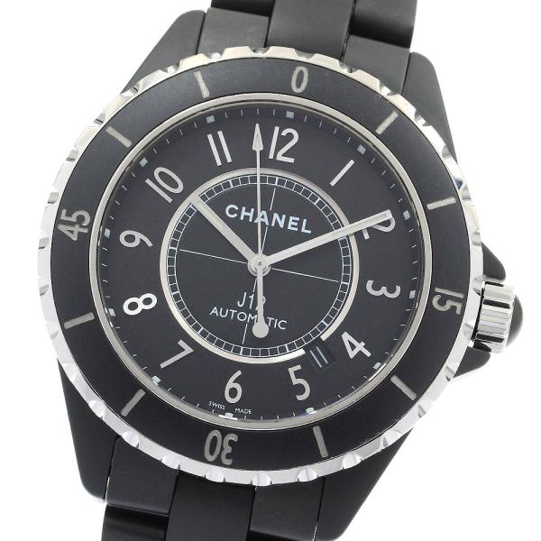 シャネル CHANEL H3131 J12 マットブラック セラミック 42MM 自動巻き メンズ 保証書付き_899005【ev20】