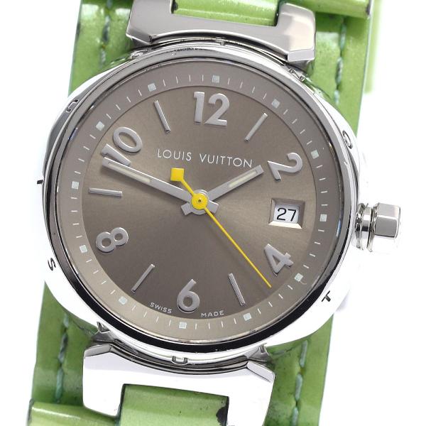 LOUIS VUITTON ルイ・ヴィトン Q1212 タンブール デイト クォーツ  