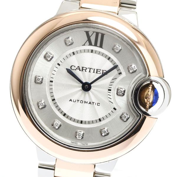 カルティエ CARTIER W3BB0021 バロンブルー PGコンビ 11Pダイヤ 自動巻き レディース 良品 _909097 Cartier（カルティエ） CARTIER W3BB0021 バロンブルー PGコンビ 11P