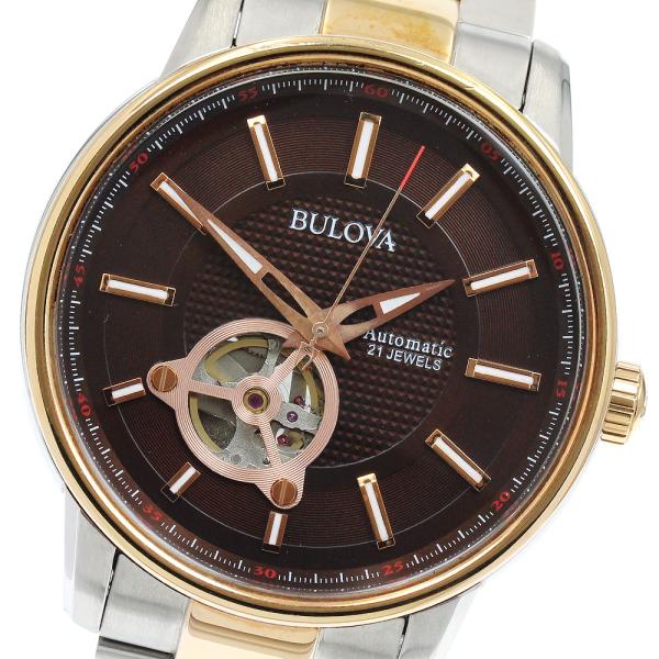ブローバ BULOVA 98A140 クラシック 自動巻き メンズ 箱・保証書付き_911146 ブローバ BULOVA 98A140 クラシック 自動巻き メンズ 箱・保証書付き_