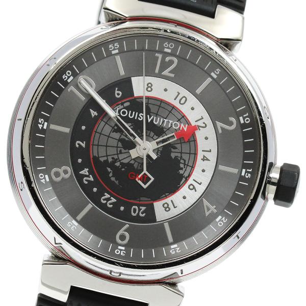 ルイ・ヴィトン LOUIS VUITTON Q1D30 タンブール グラフィット GMT 自動巻き メンズ _912352 LOUIS VUITTON（ルイ・ヴィトン） LOUIS VUITTON Q1D30 タンブール
