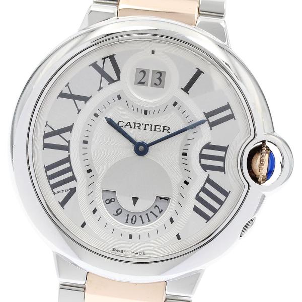 カルティエ CARTIER W6920027 バロンブルー 2タイムゾーン PGコンビ クォーツ ボーイズ _913236 Cartier（カルティエ） CARTIER W6920027 バロンブルー 2タイムゾーン