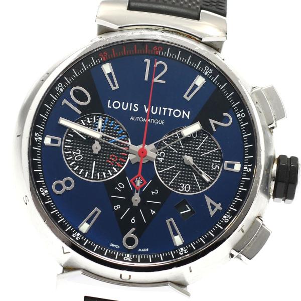 ルイ・ヴィトン LOUIS VUITTON Q102V タンブール クロノグラフ 自動巻き メンズ 箱付き_916637 LOUIS VUITTON（ルイ・ヴィトン） LOUIS VUITTON Q102V タンブール