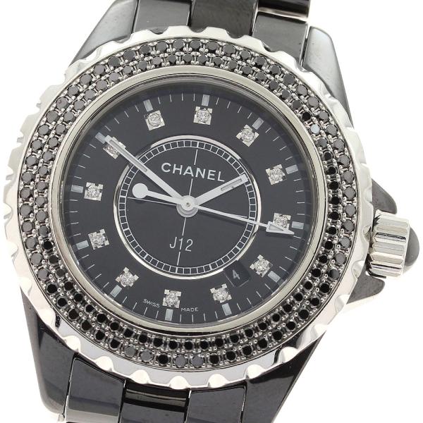 CHANEL（シャネル） CHANEL H2082 J12 黒セラミック ダイヤベゼル