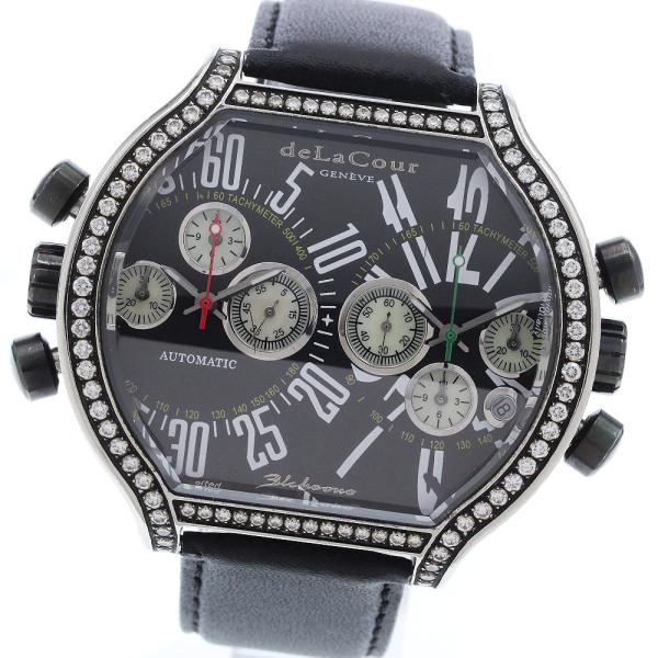 ドゥラクール deLaCour WAST2237-0979 ビクロノ S2 クロノグラフ アフターダイヤ加工 自動巻き メンズ _919554 ドゥラクール deLaCour WAST2237-0979 ビクロノ S2 クロノグラフ