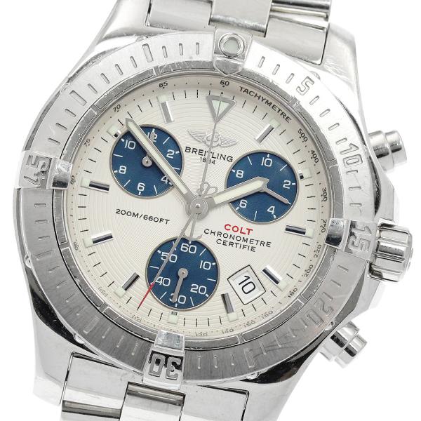訳あり ブライトリング BREITLING A73380 コルト クロノグラフ デイト クォーツ メンズ _922920 ブライトリング（BREITLING） 訳あり BREITLING A73380 コルト クロノ