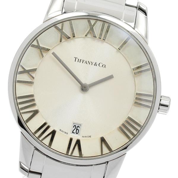 TIFFANY ティファニー/アトラス ドーム デイト クォーツ/Z1300/T10******/Bランク/51【中古】 TIFFANY&Co./ティファニー】 60656568 アトラスドーム 腕時計
