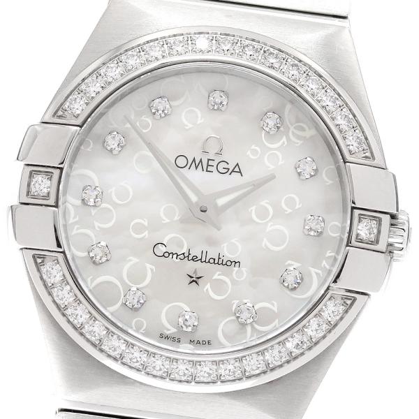オメガ OMEGA 123.15.27.60.55.005 コンステレーション ブラッシュ ダイヤベゼル 12P クォーツ レディース 箱・保証書付き_934605