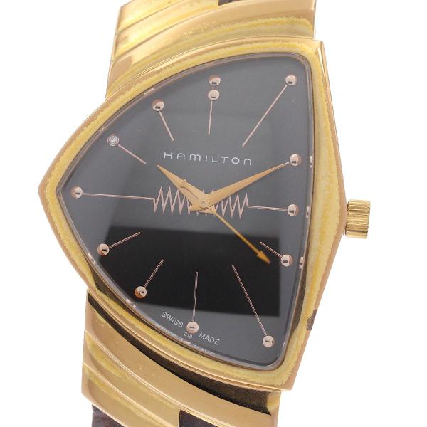 HAMILTON 美品 ベンチュラ H242110 メンズ クォーツ HAMILTON（ハミルトン） HAMILTON H244410 ベンチュラ クォーツ メンズ
