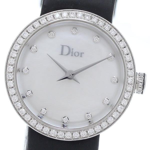ディオール Dior CD047111-J ラ ディ ドゥ ディオール 12P ダイヤベゼル クォーツ レディース 極美品 _935322 closer0510_935322