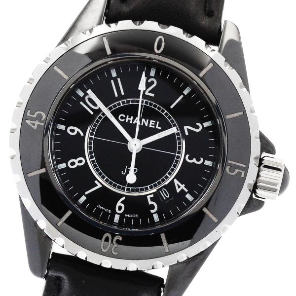 シャネル CHANEL H0680 J12 黒セラミック デイト クォーツ レディース 良品 _939467 CHANEL（シャネル） CHANEL H0680 J12 黒セラミック デイト クォーツ