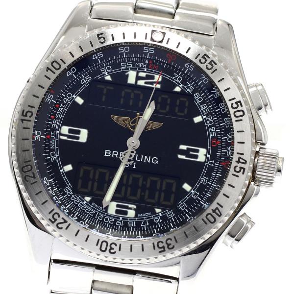 訳あり ブライトリング BREITLING A68362 B-1 クロノグラフ クォーツ メンズ 保証書付き_945798 ブライトリング（BREITLING） 訳あり BREITLING A68362 B-1 クロノ