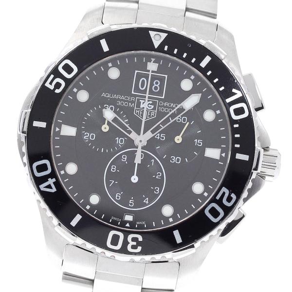 タグホイヤー TAG HEUER CAN1010 アクアレーサー デイト クロノグラフ クォーツ メンズ 保証書付き_947095
