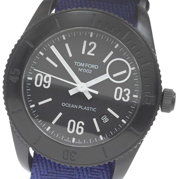 トムフォード TOM FORD TFT002027 N.002 オーシャンプラスチック スポーツ デイト 自動巻き メンズ 良品 箱・保証書付き_948354 トムフォード TOM FORD TFT002027 N.002 オーシャンプラスチック