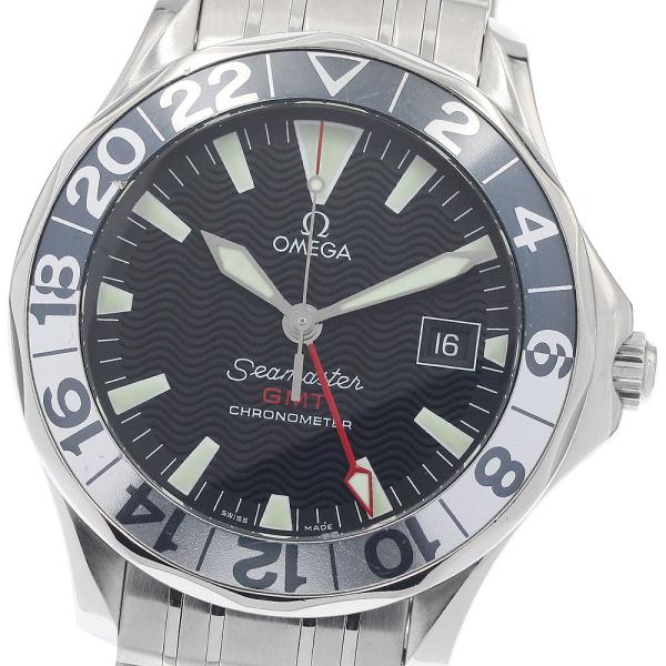 ☆良品【OMEGA】オメガ シーマスター300 50周年記念モデル GMT デイト 2534.50 自動巻き メンズ_711435 OMEGA（オメガ） OMEGA 2534.50 シーマスター300 50周年記念モデル GMT