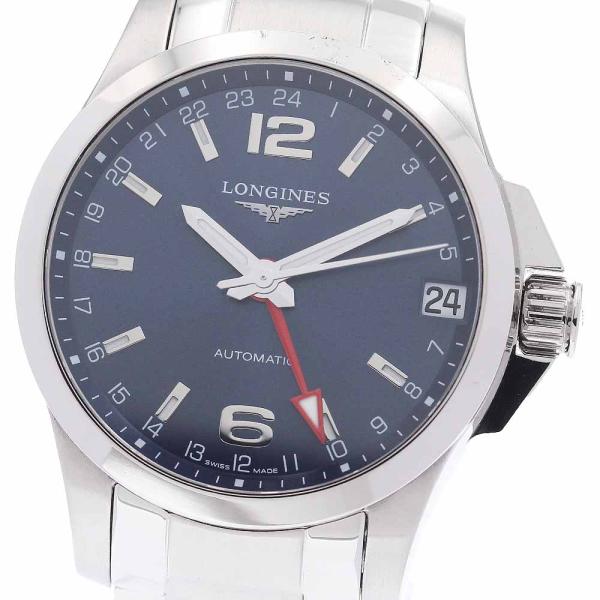 ロンジン LONGINES L3.687.4 コンクエスト GMT デイト 自動巻き メンズ 良品 _957020 LONGINES（ロンジン） LONGINES L3.687.4 コンクエスト GMT デイト