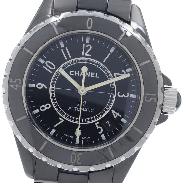 OH済1年保証CHANEL J12 H0685 自動巻　38ミリ　新品同様 CHANEL（シャネル） CHANEL H0685 J12 黒セラミック 38MM デイト 自動
