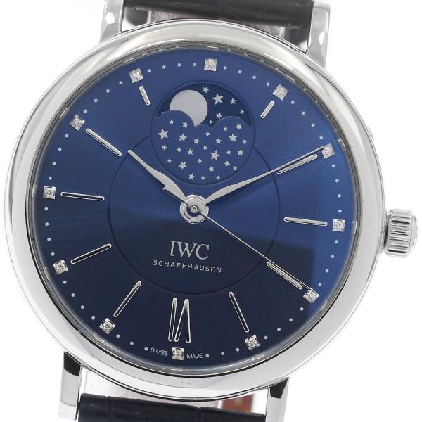 IWC SCHAFFHAUSEN IW459006 ポートフィノ ムーンフェイズ37 ローレウス スポーツ フォーグッド 世界1500本 12Pダイヤ AT ボーイズ _956997
