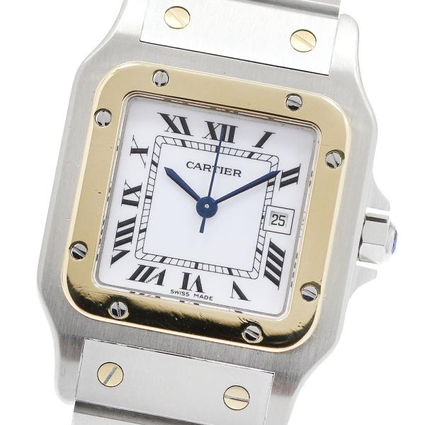 カルティエ CARTIER 81036288 サントスガルベLM デイト YGベゼル 自動巻き メンズ 内箱付き OH済み_957476 Cartier（カルティエ） CARTIER 81036288 サントスガルベLM デイト YG