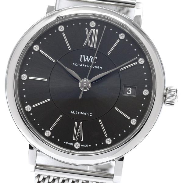 IWC IWC SCHAFFHAUSEN IW458110 ポートフィノ オートマティック 37 12Pダイヤ 自動巻き ボーイズ 保証書付き_960447