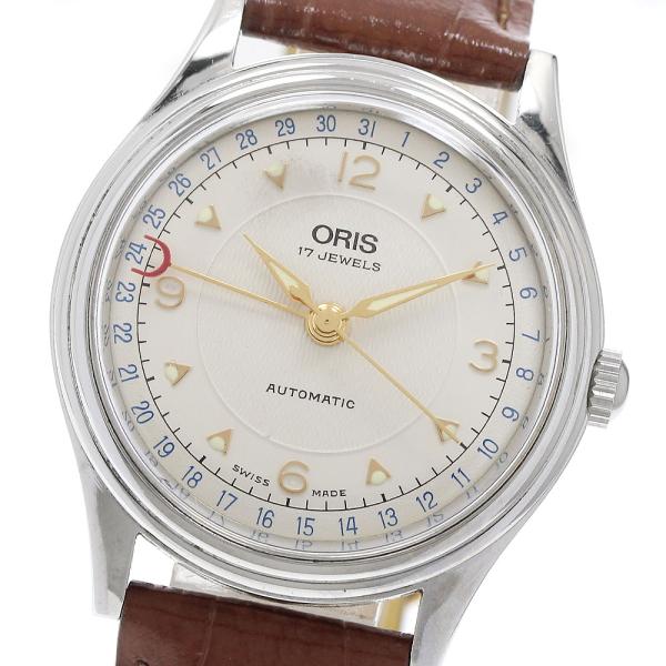 オリス ORIS 7403 ポインターデイト 自動巻き メンズ _973611